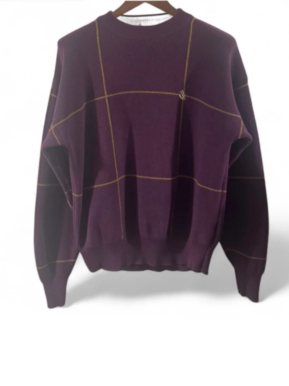 Vintage Nautica Purple/Gold Crewneck Sweater Size Men’s Large